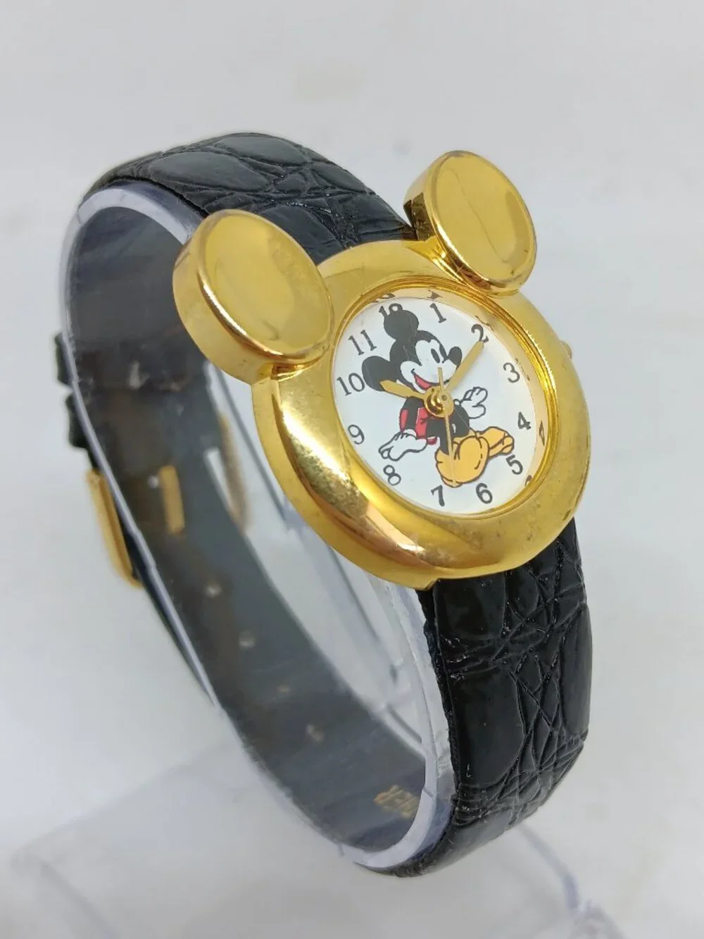 VINTAGE 1990s Disney Time Works Women's 28mm Mickey Mouse Ears Quartz Watch